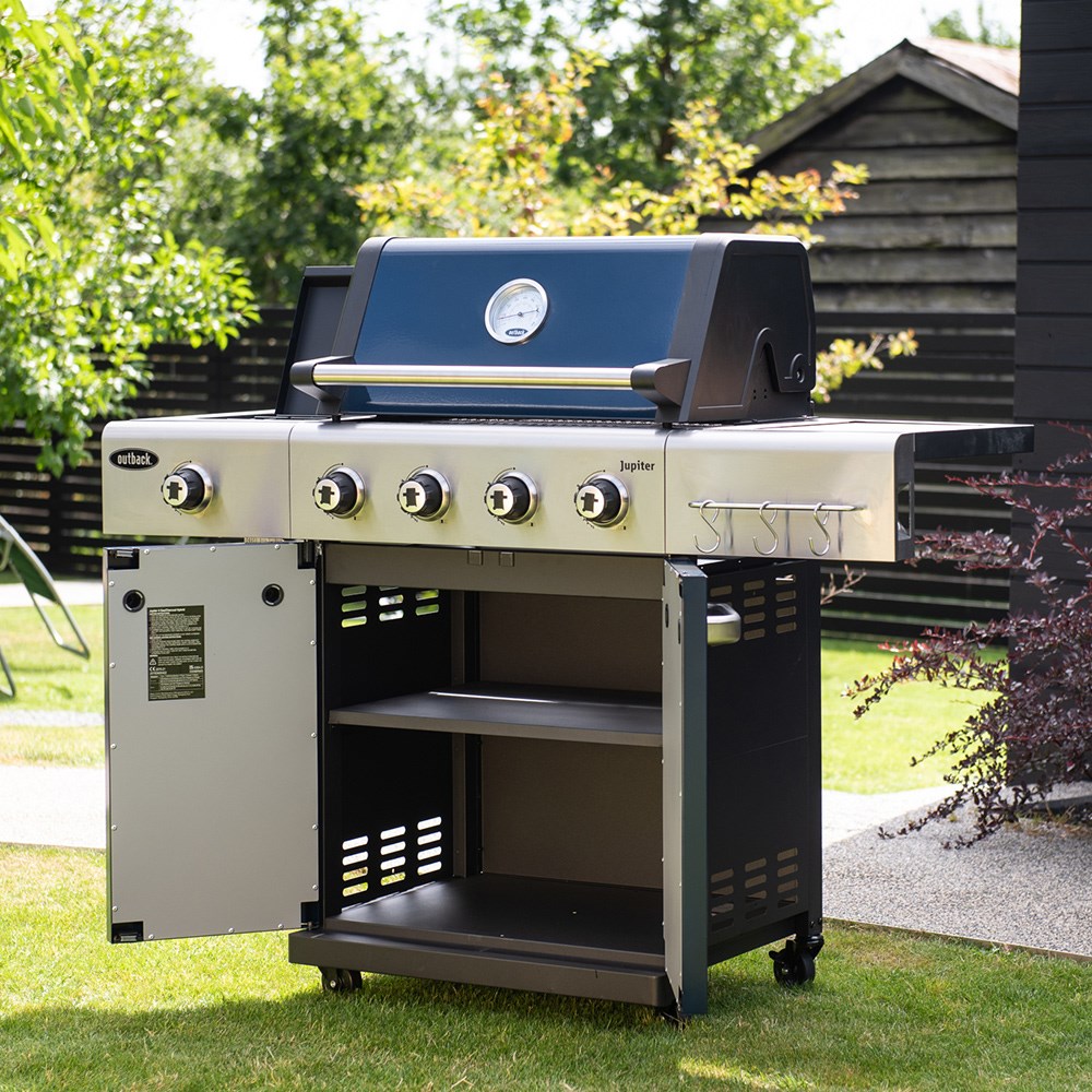 Buy Outback Jupiter Hybrid Barbecue Gas & Charcoal Tray 4 Burner