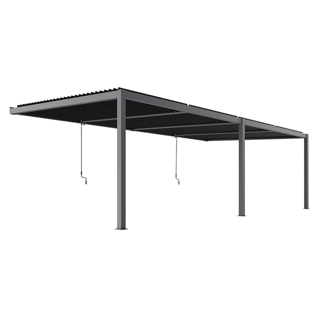 Deluxe Charcoal Veranda With Louvered Shutter