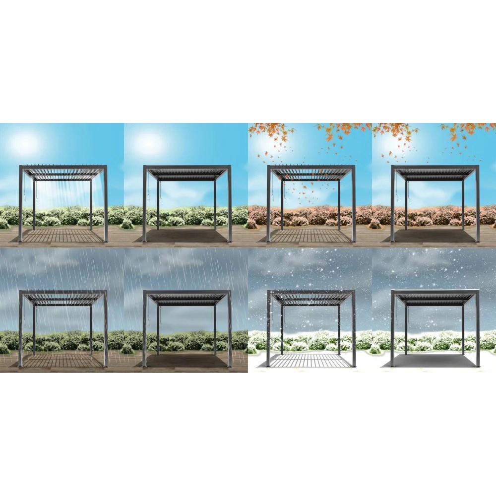 Deluxe Charcoal Veranda With Louvered Shutter