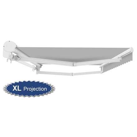 2.5M (3.5M Projection) Half Cassette Dual Electric Silver Awning