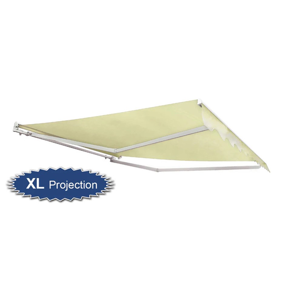 Half Cassette Electric XL Projection Awning | Ivory