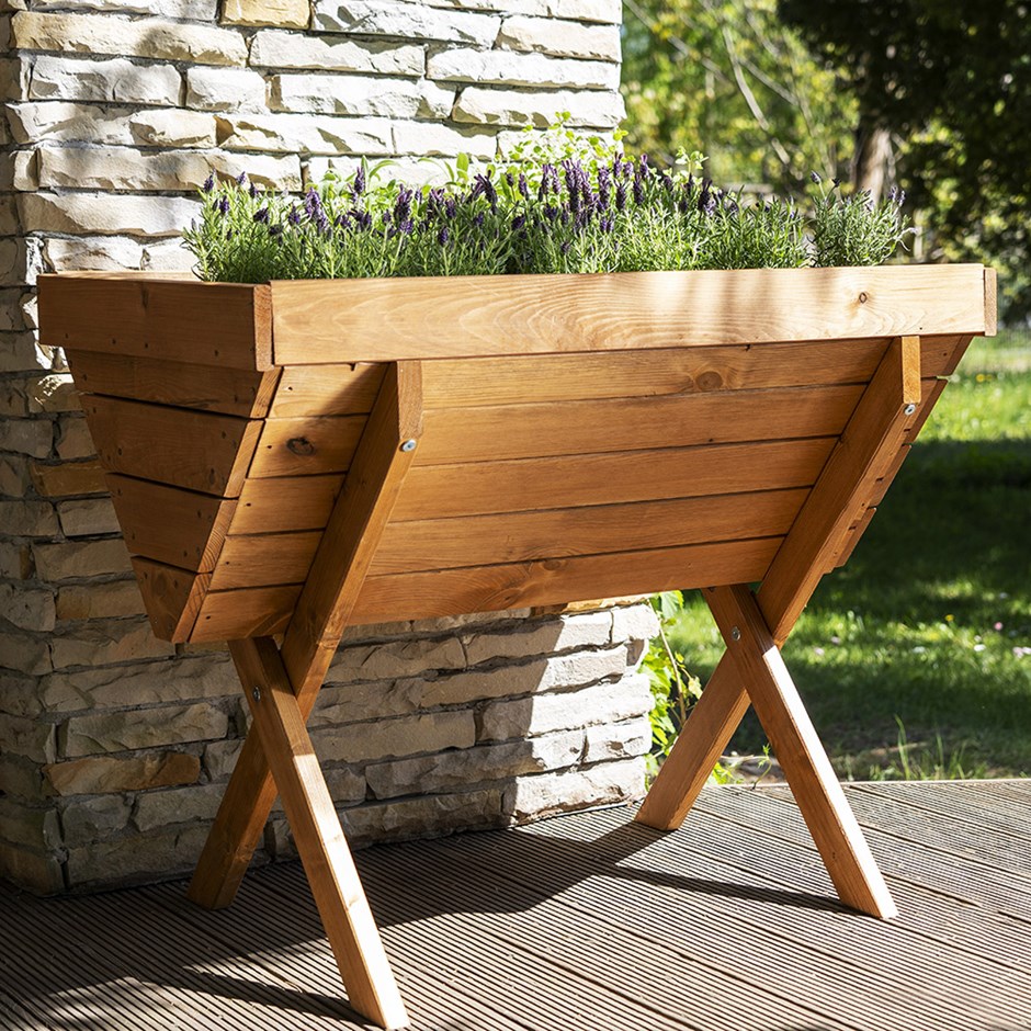 Wooden Trug Style Raised Vegetable Planter