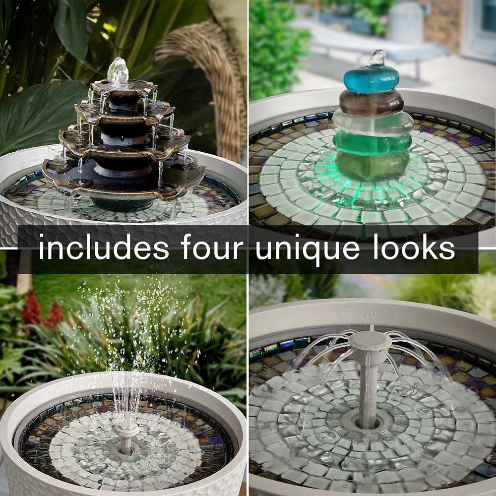 Hydria Panarea White Cordless Water Feature