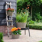 Natural Plastic Basket Planter