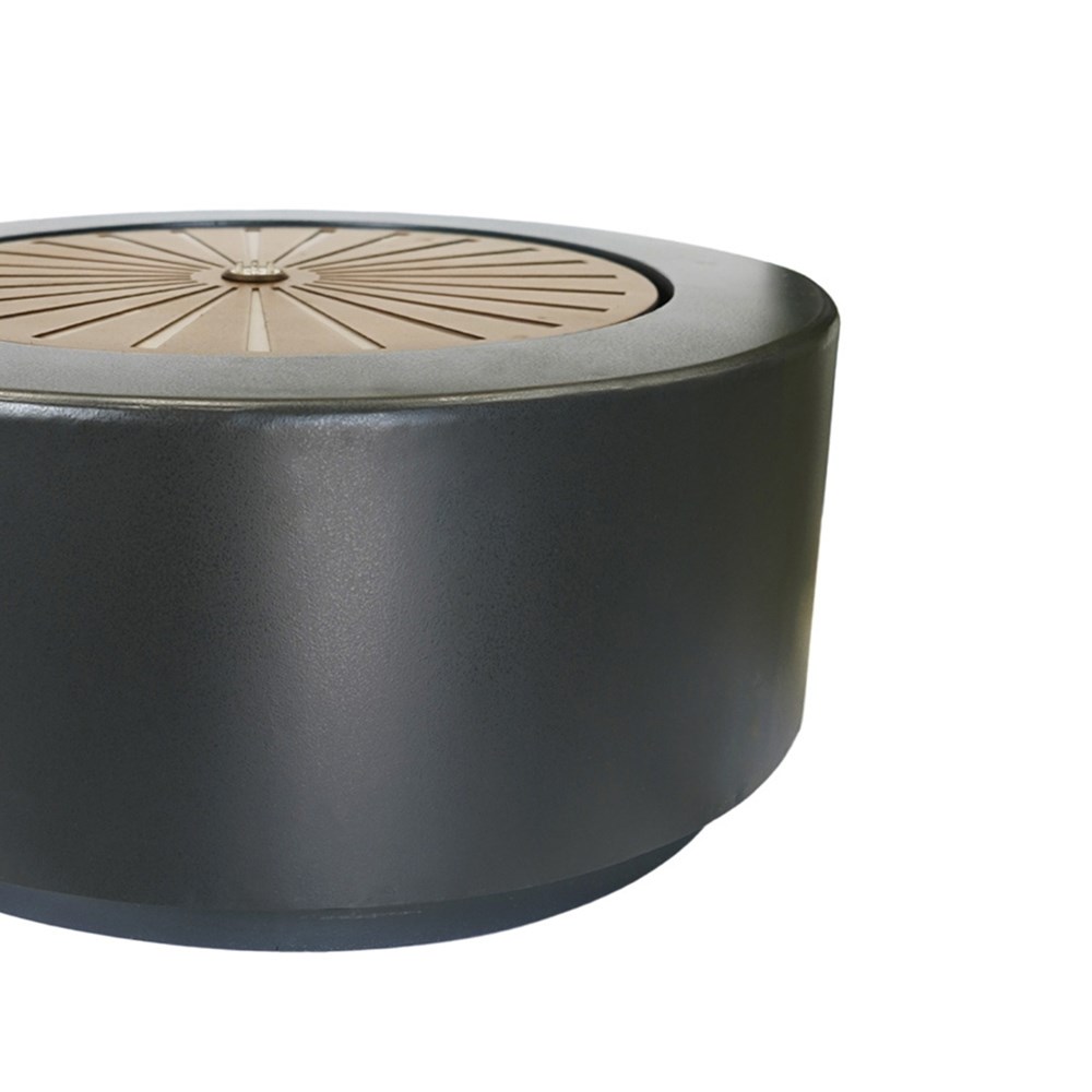 Solis Charcoal & Aged Copper Water Feature With Lights & Stand