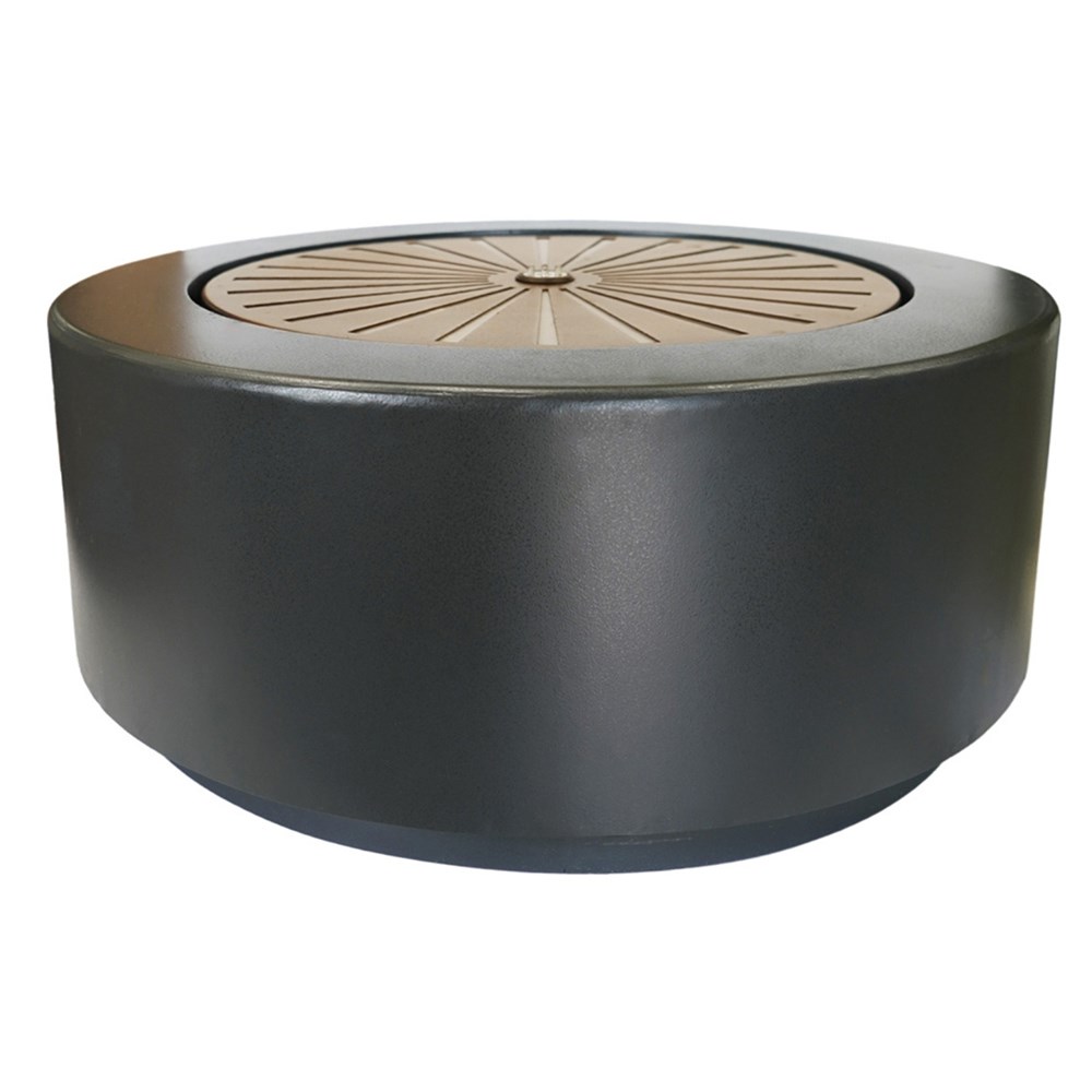 Solis Charcoal & Aged Copper Water Feature With Lights & Stand