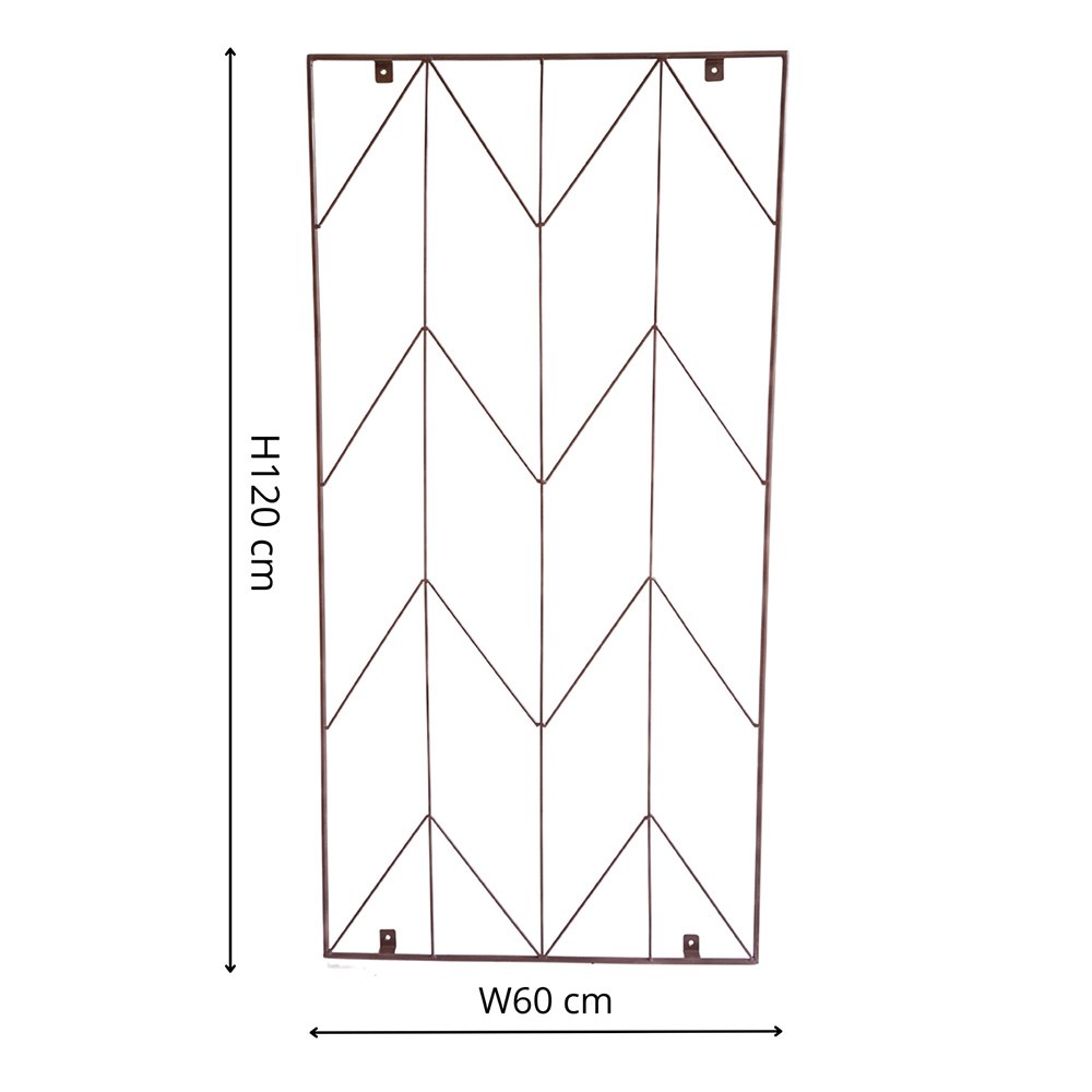 Zinc Metal Herringbone Trellis