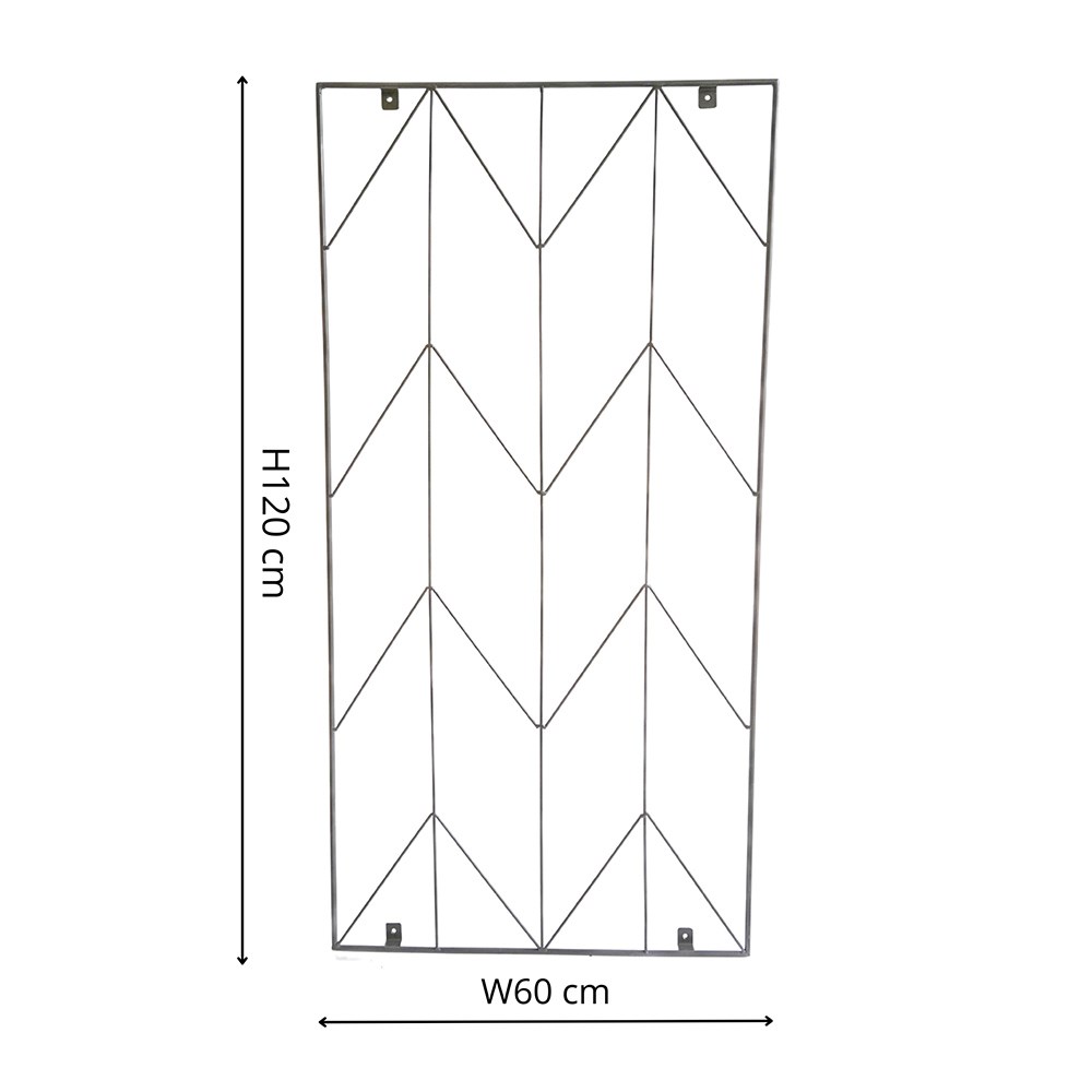 Zinc Metal Herringbone Trellis