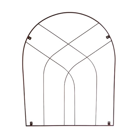 Outdoor Steel Arch Trellis in Bronze | H80cm W100cm