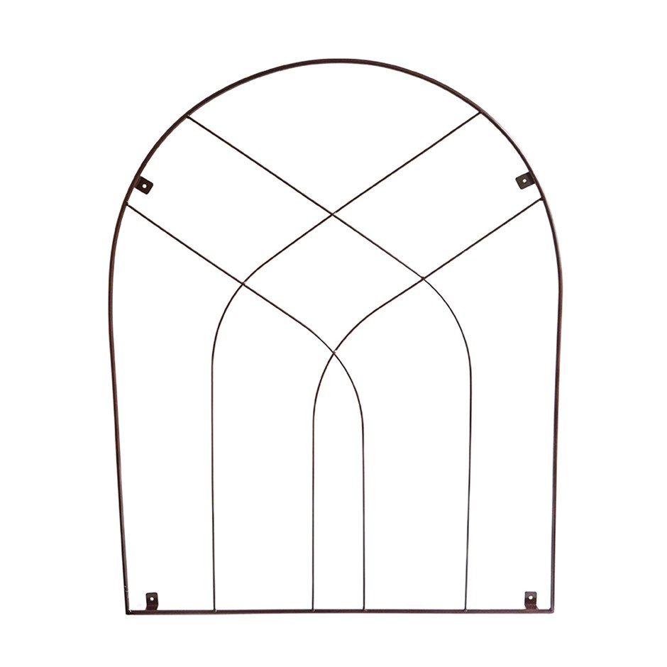 Bronze Effect Metal Arch Trellis