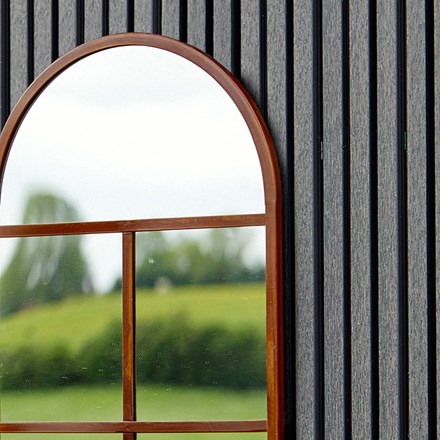 Outdoor Archway Mirror in Natural Rust | H90cm W50cm