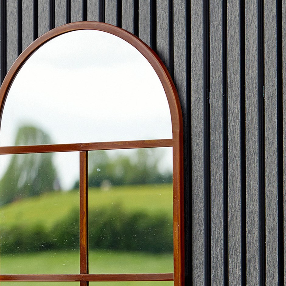 Outdoor Archway Mirror in Natural Rust | H90cm W50cm
