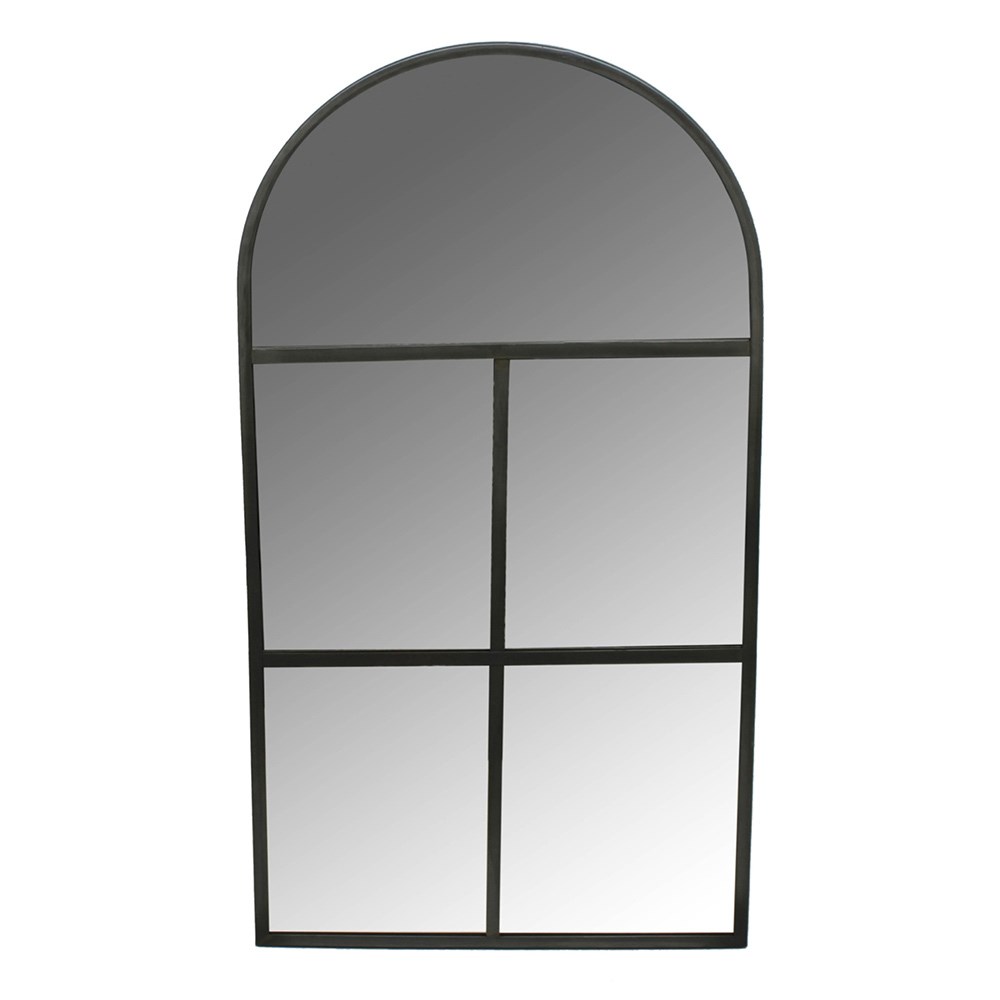 Outdoor Archway Mirror in Natural Black | H90cm W50cm