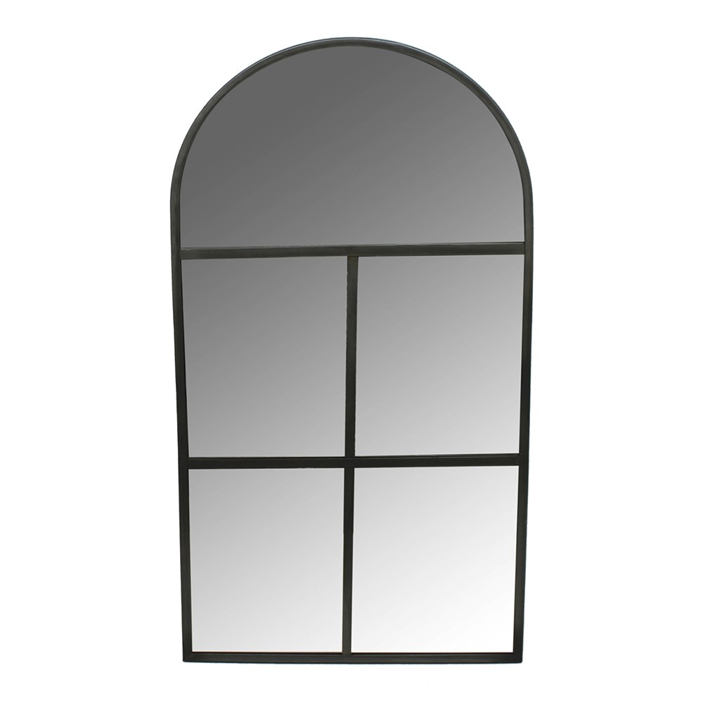 Outdoor Archway Mirror in Natural Black | H90cm W50cm