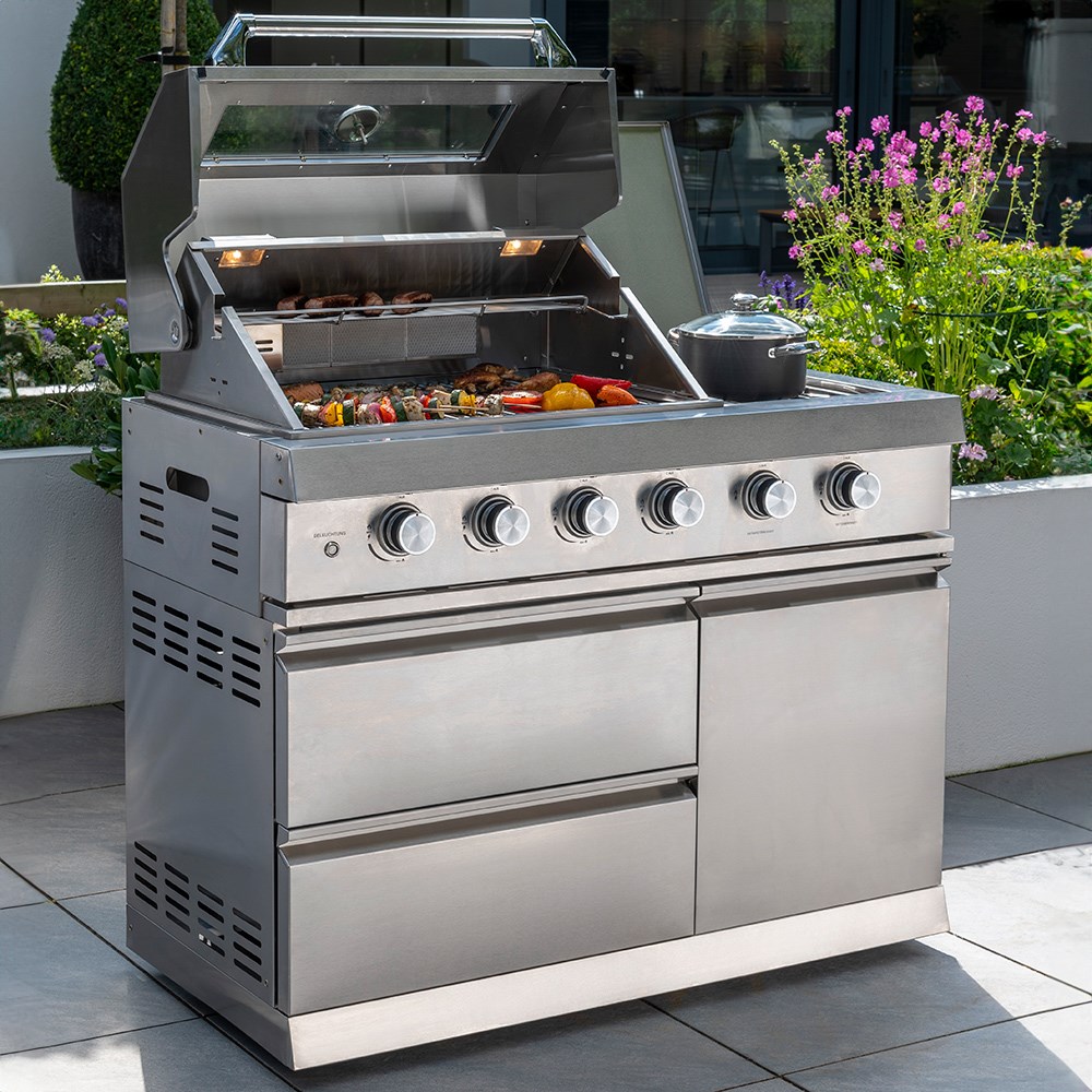 Outdoor Kitchen | 4 Burner | Silver