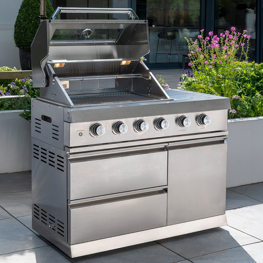Outdoor Kitchen | 4 Burner | Silver