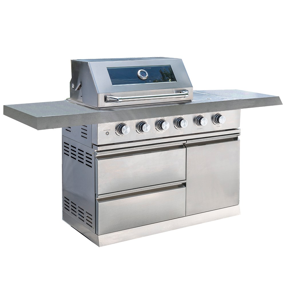 Outdoor Kitchen | 4 Burner | Silver