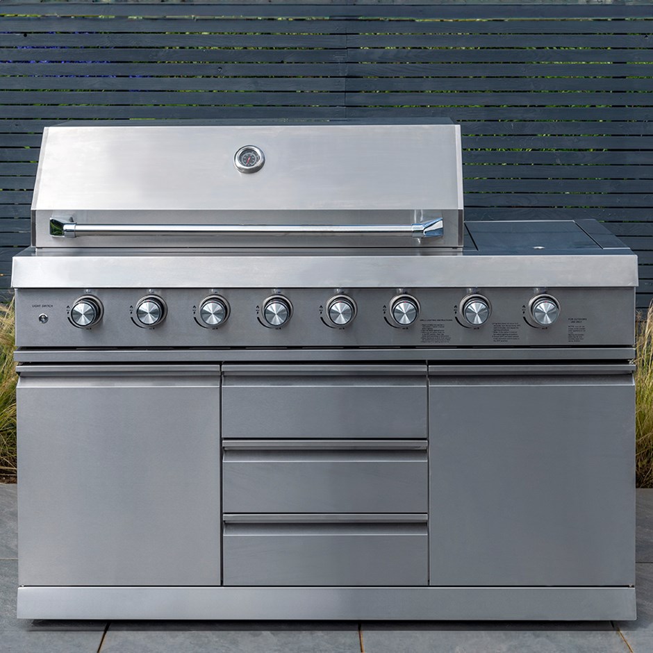 Outdoor Kitchen BBQ | 6 Burner | Silver
