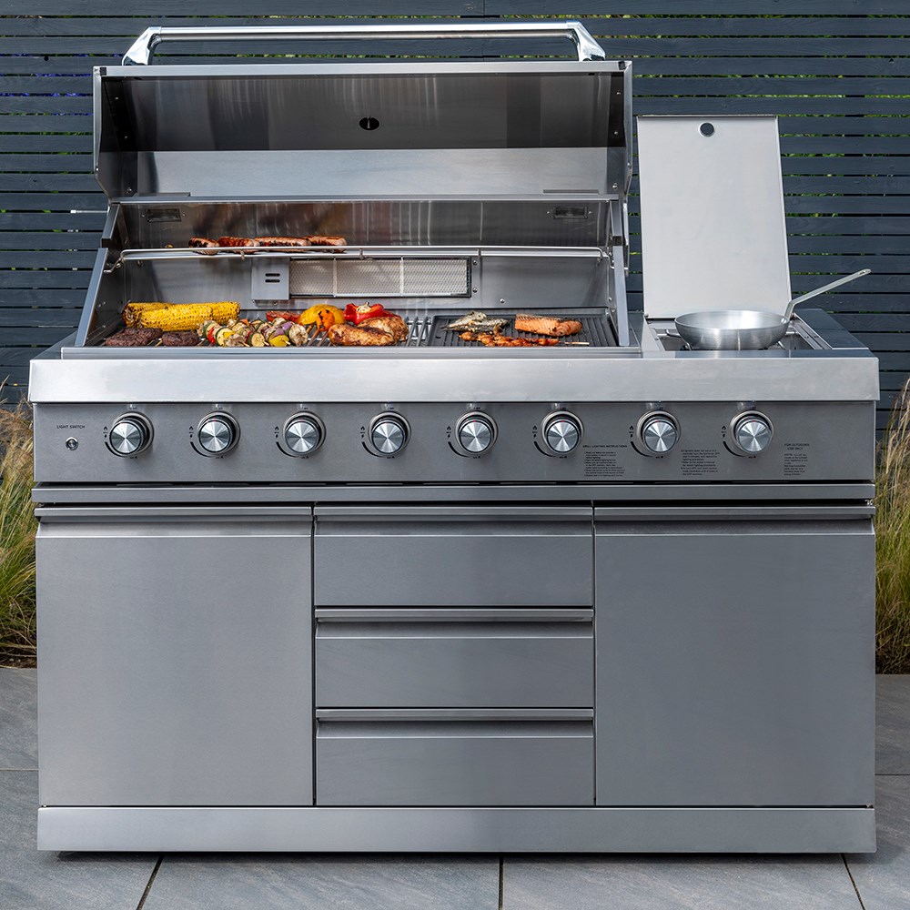 Outdoor Kitchen BBQ | 6 Burner | Silver