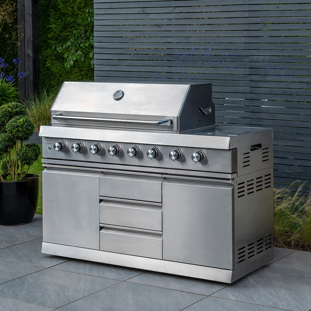 Outdoor Kitchen BBQ | 6 Burner | Silver