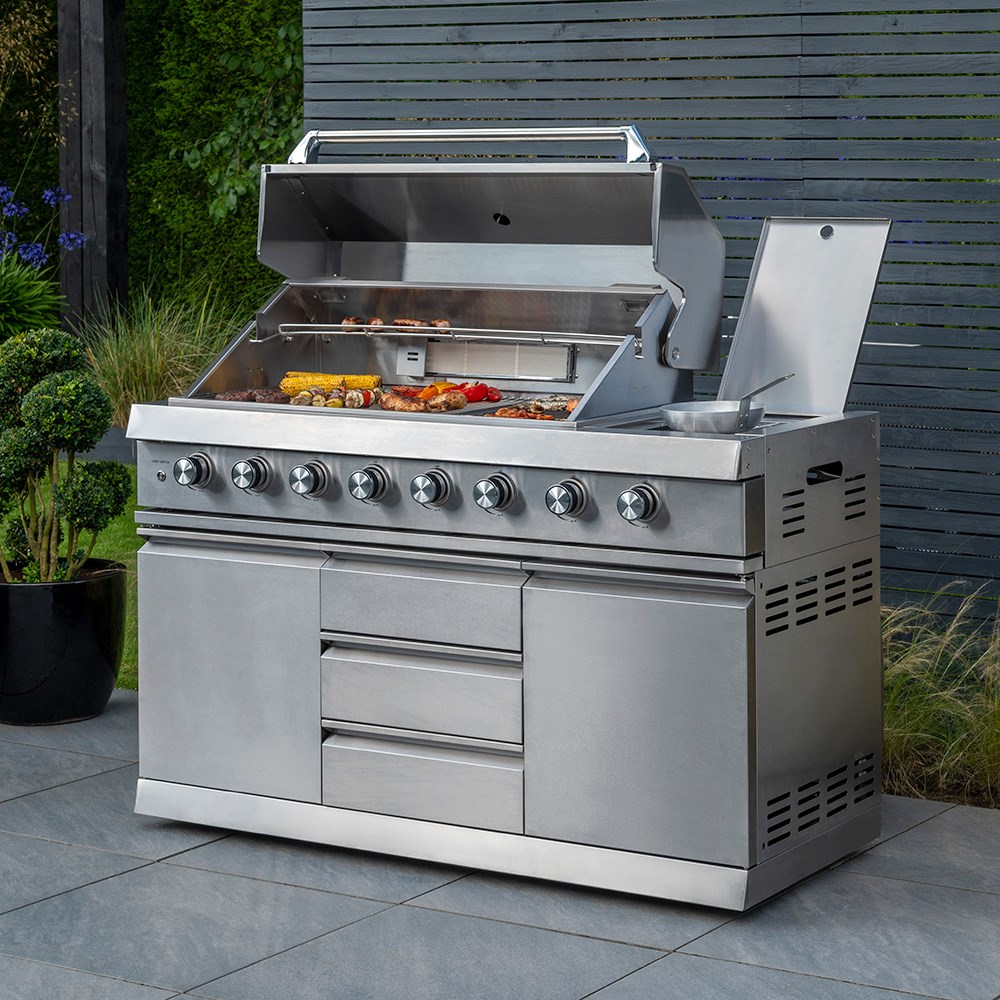 Outdoor Kitchen BBQ | 6 Burner | Silver