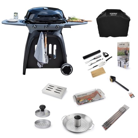 N-Grill Barbecue Bundle | 3 Burner Gas Barbecue | Black