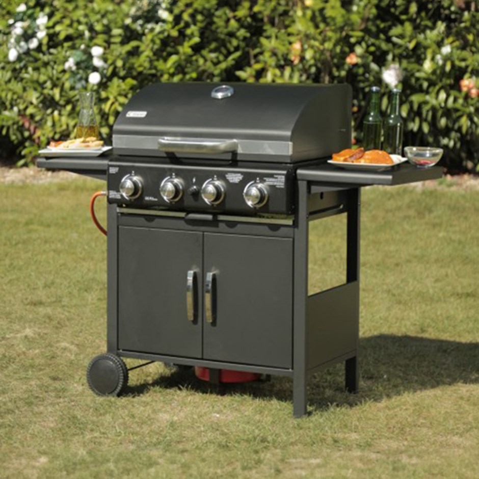 Buy Mayfield 4 Burner Gas Barbecue Black Delivery by Primrose