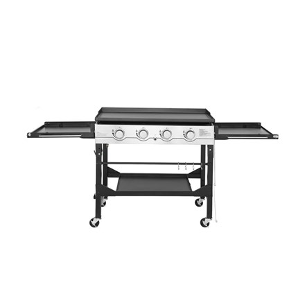Flat Top Gas Griddle 4 Burner Gas BBQ & cover | Silver