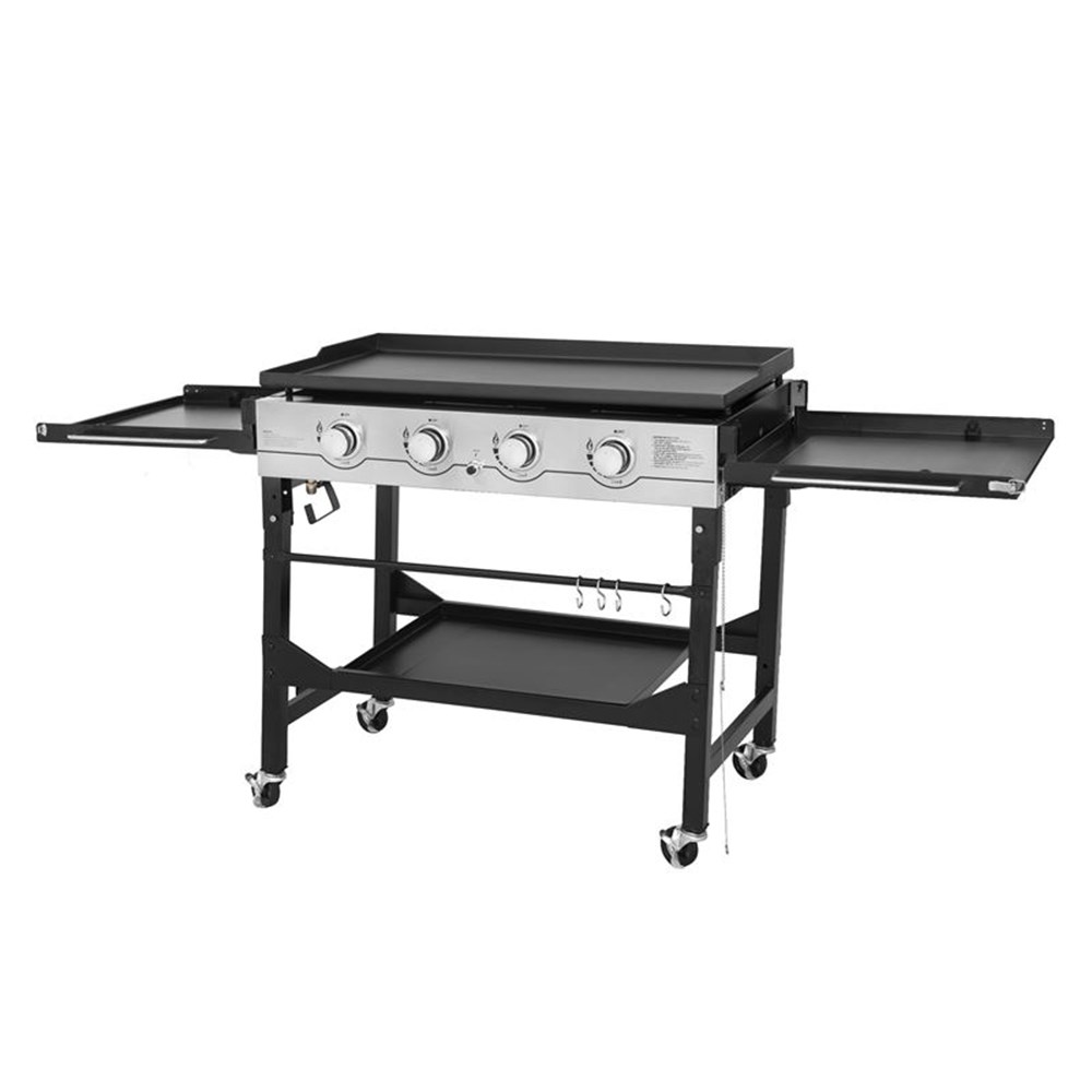 Flat Top 4 Burner Gas Griddle With Cover