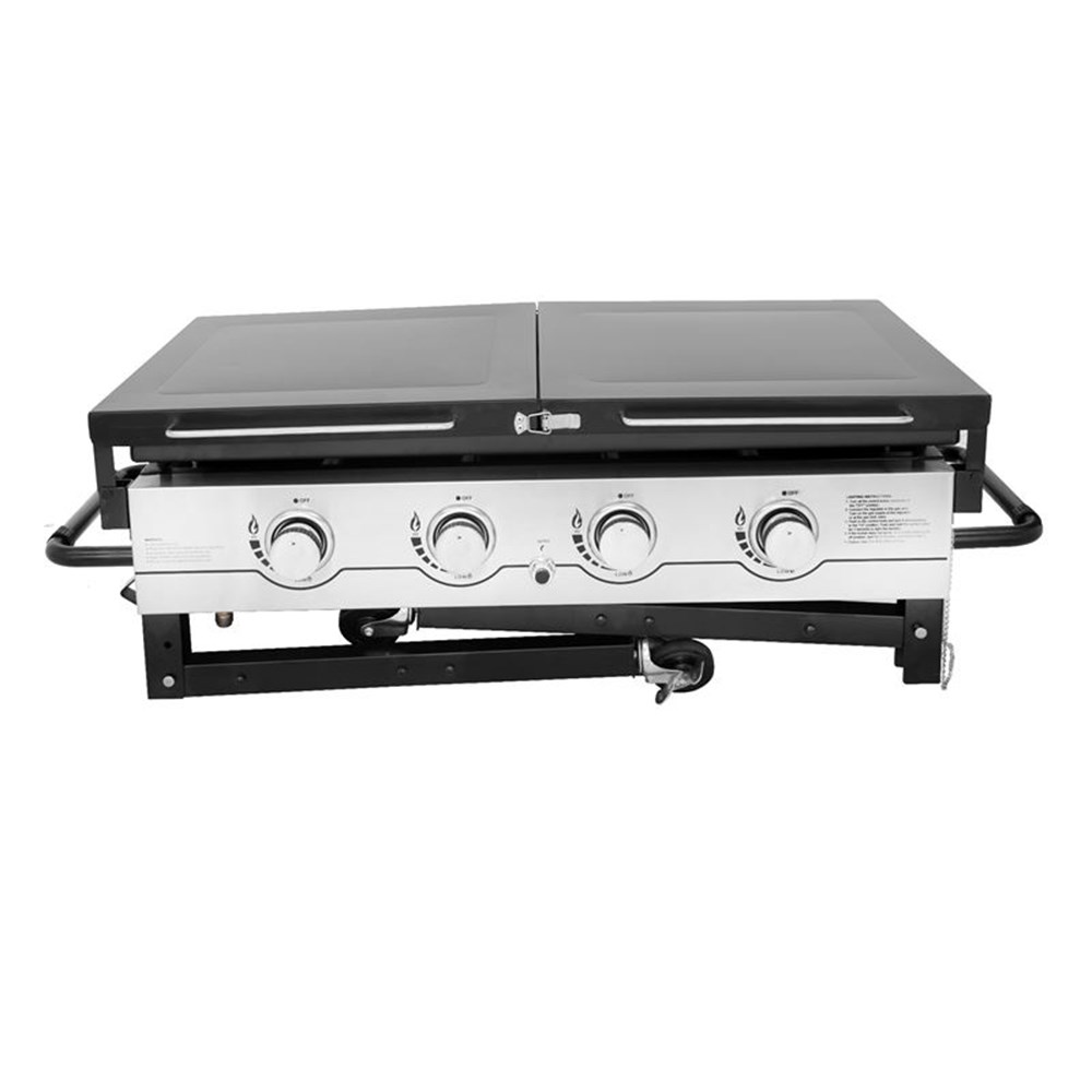 Flat Top 4 Burner Gas Griddle With Cover