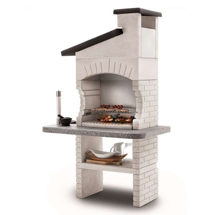 Guanaco 2 Masonry Wood or Charcoal Barbecue | White