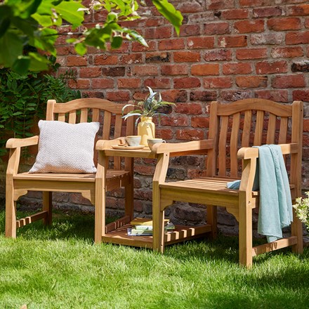 Kingsbury Love Seat Bench | Teak | 2 Seater | 180 cms