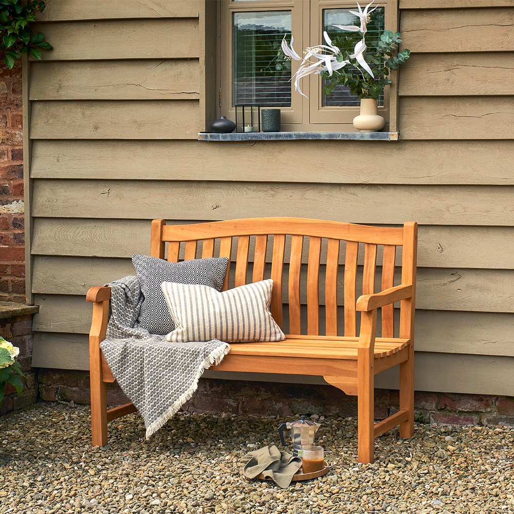 Kingston Three Seater Mahogany Garden Bench