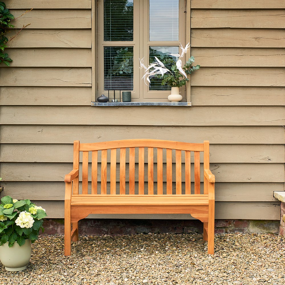 Kingston Three Seater Mahogany Garden Bench