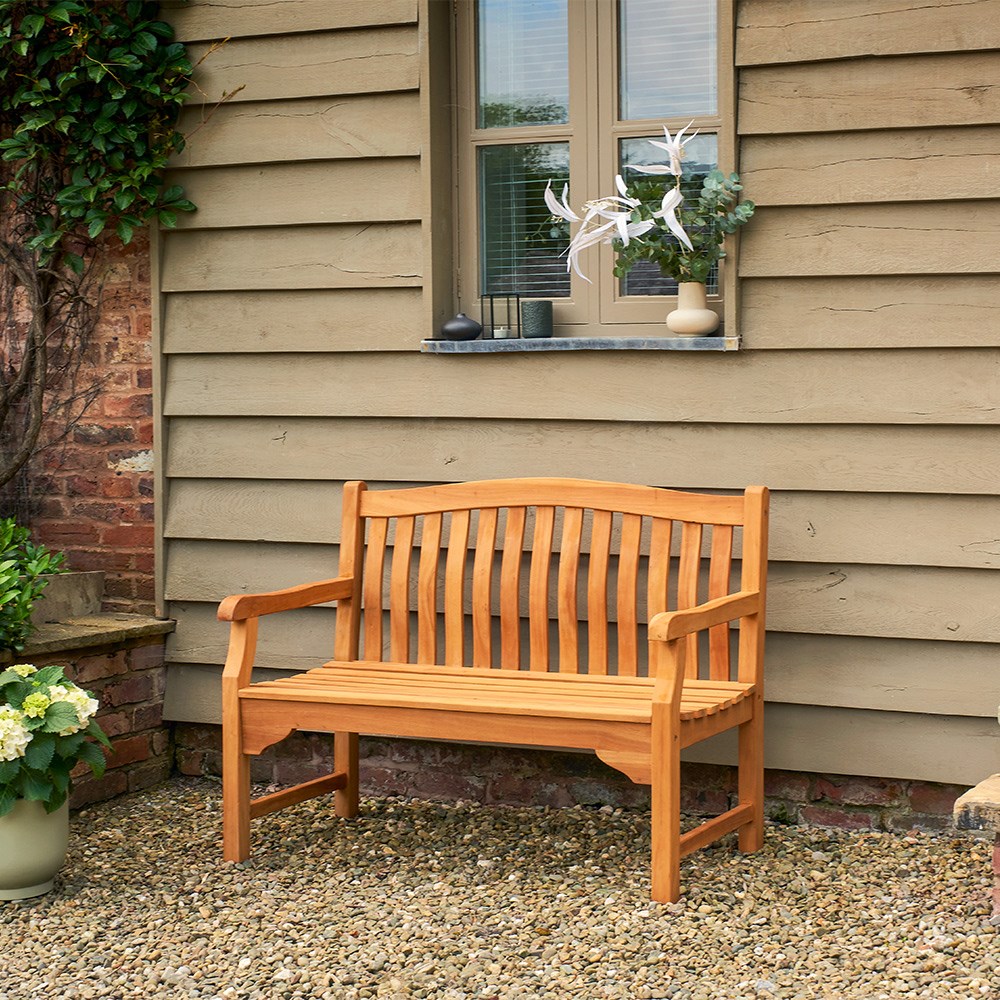 Kingston Three Seater Mahogany Garden Bench