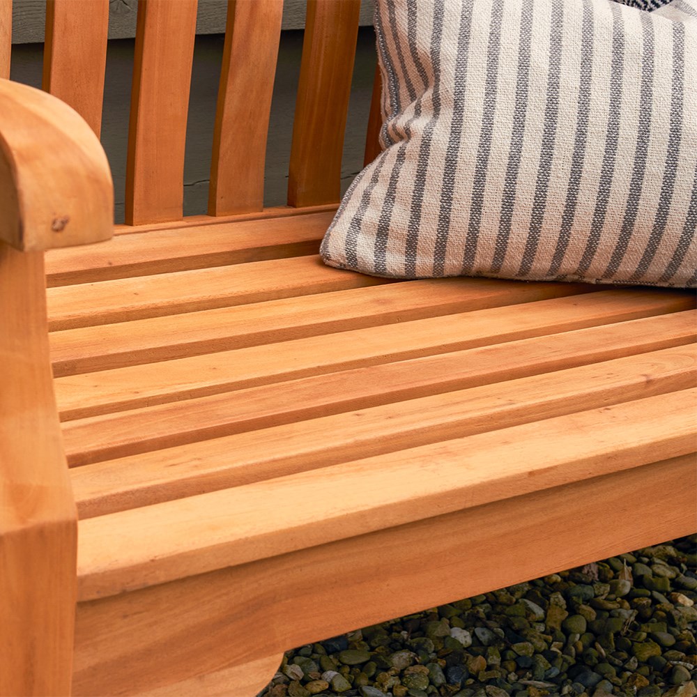 Kingston Three Seater Mahogany Garden Bench