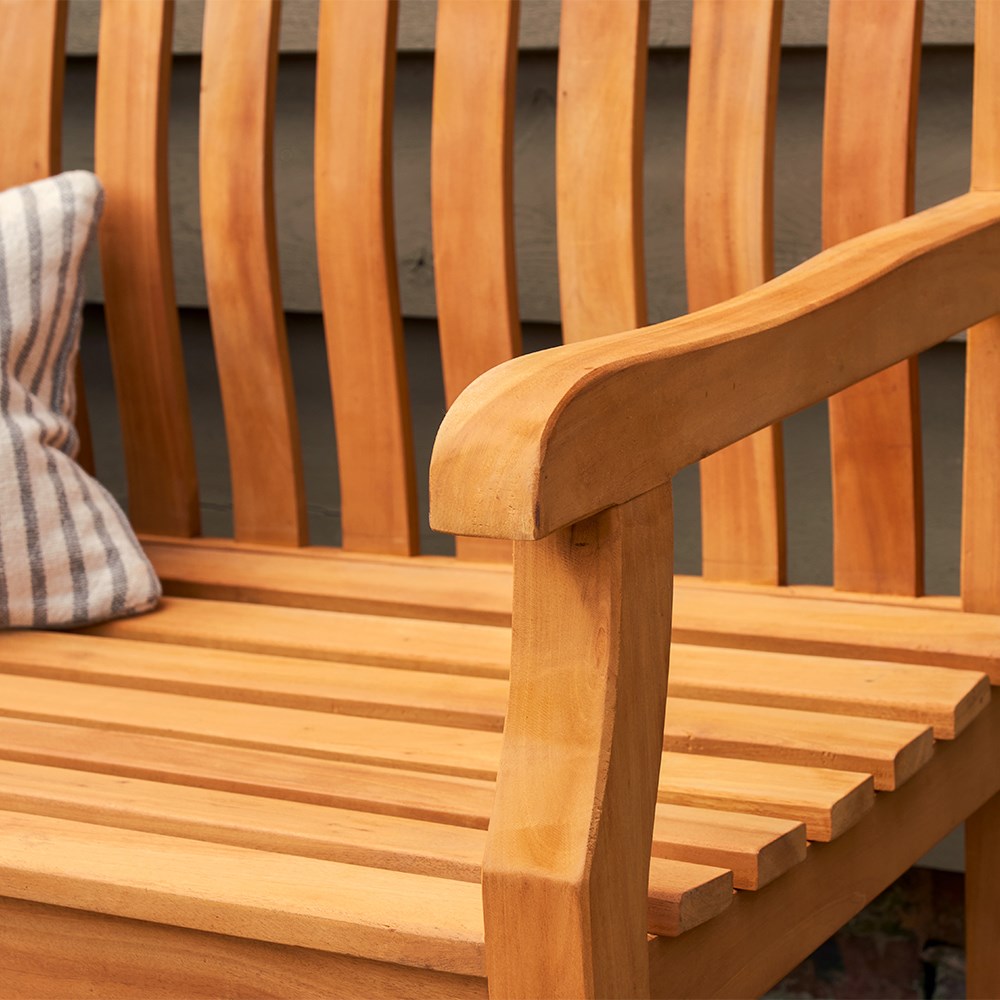 Kingston Three Seater Mahogany Garden Bench