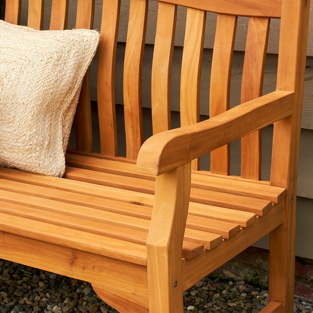 Kingston Three Seater Mahogany Garden Bench