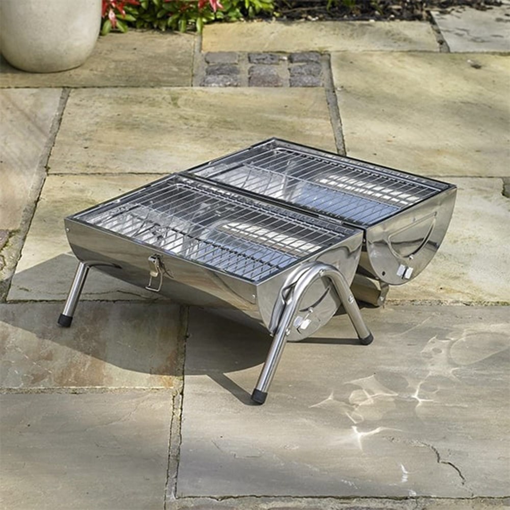 Lifestyle Explorer Stainless Steel Barrel BBQ | Silver