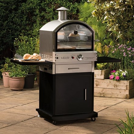 Verona Alfresco Gas Pizza Oven | Black & Silver