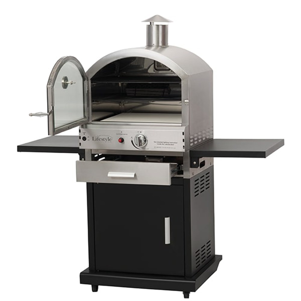 Verona Alfresco Gas Pizza Oven | Black & Silver