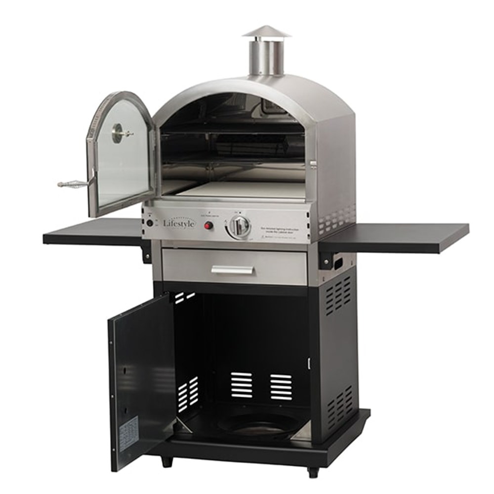 Verona Alfresco Gas Pizza Oven | Black & Silver
