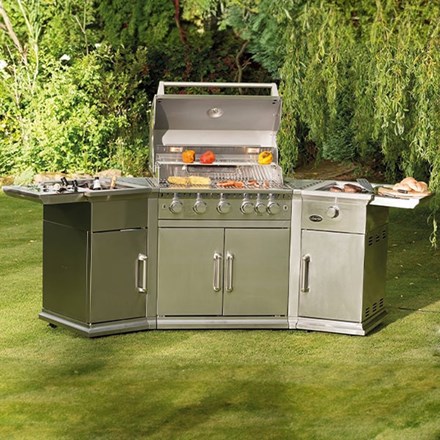 Lifestyle Bahama Island Gas Outdoor Kitchen | Silver
