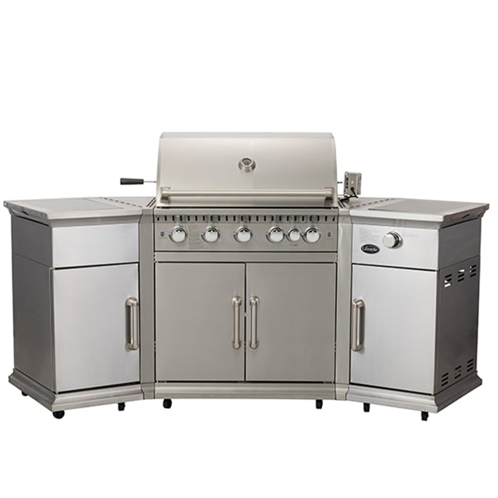 Lifestyle Bahama Island Gas Outdoor Kitchen | Silver