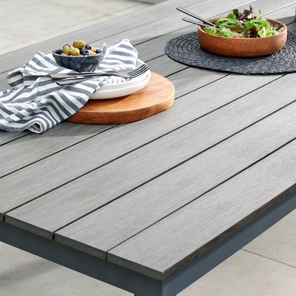 Heydon Grey Picnic Bench | Aluminium & Polywood | 6 Seater | 200 cms