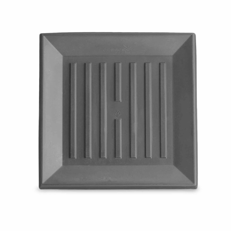 Grey Square Saucer Planter 