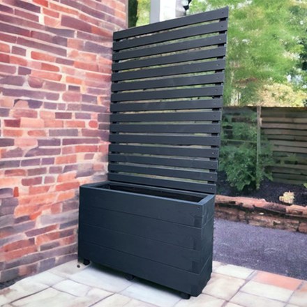 Devonshire Trough Planter & Trellis | Natural | Wood | L120 X H150 cms