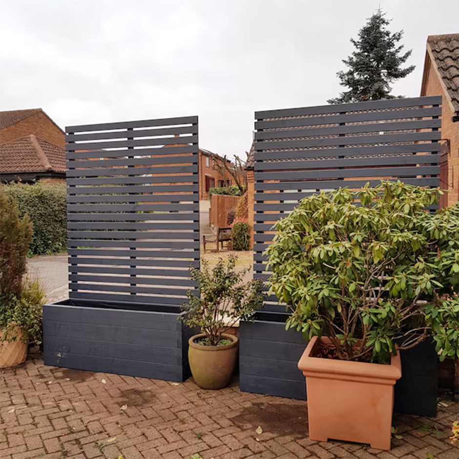 Devonshire Large Wooden Trough Planter & Trellis