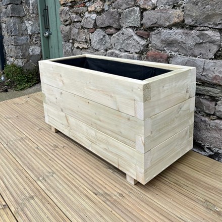 Devonshire Trough Planter | Natural | Wood | L60 x H40 cms