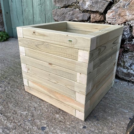 Somerset Trough Planter | Natural | Wood | Square | L40 x H40 cms